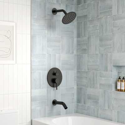 Ensemble de robinet de baignoire et de douche à double fonction, ensemble de garniture de baignoire et de douche, valve incluse