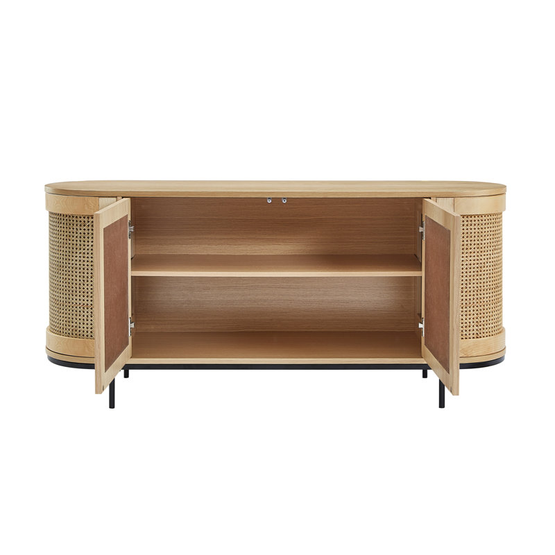 Commode d'appoint en acier Prestonne, Brun