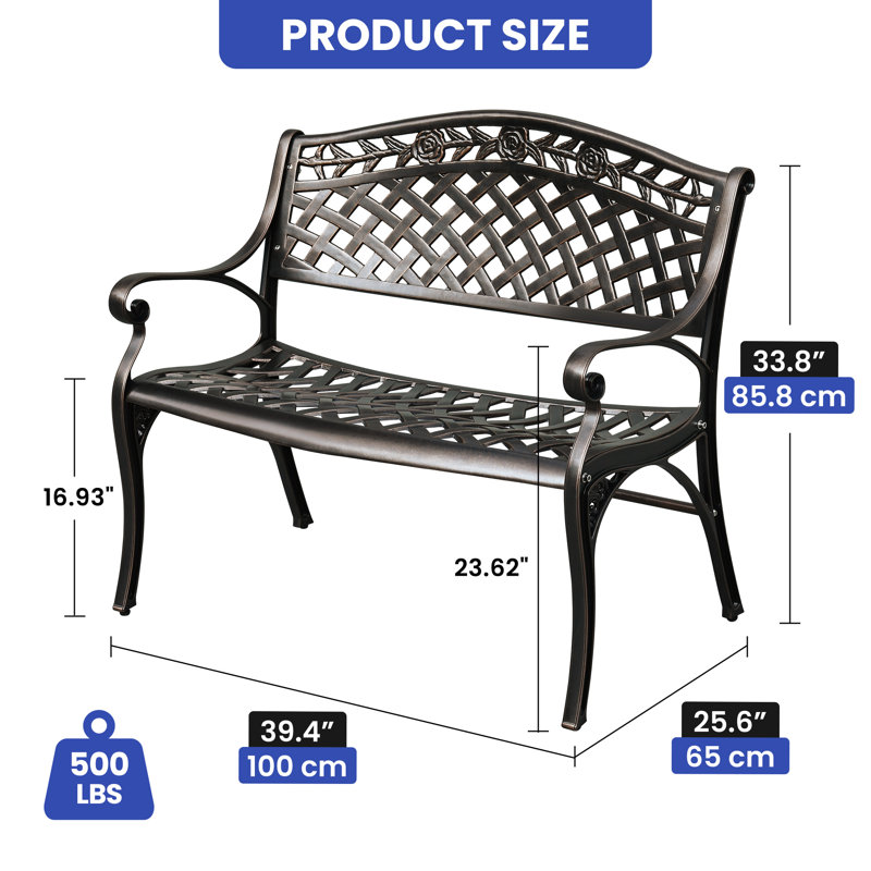 Patio Lattice Outdoor Bench