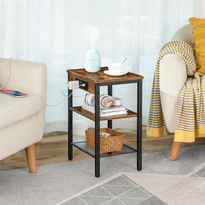 Romar 21.7'' Tall End Table with Built-In Outlets