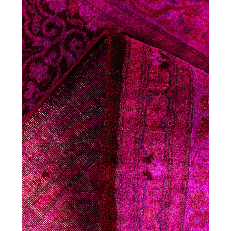 Overdyed One-of-a-Kind 2' 7" X 13' 10" Hand Knotted Area Rug