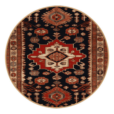 Tapis brun turc lavable à la machine