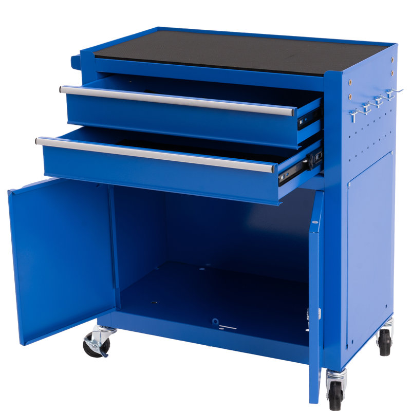 Boaman 8-Drawer Steel Combination Rolling Tool Chest Set, Blue