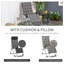 Chaise de jardin inclinable avec repose-tête Outsunny-66292034