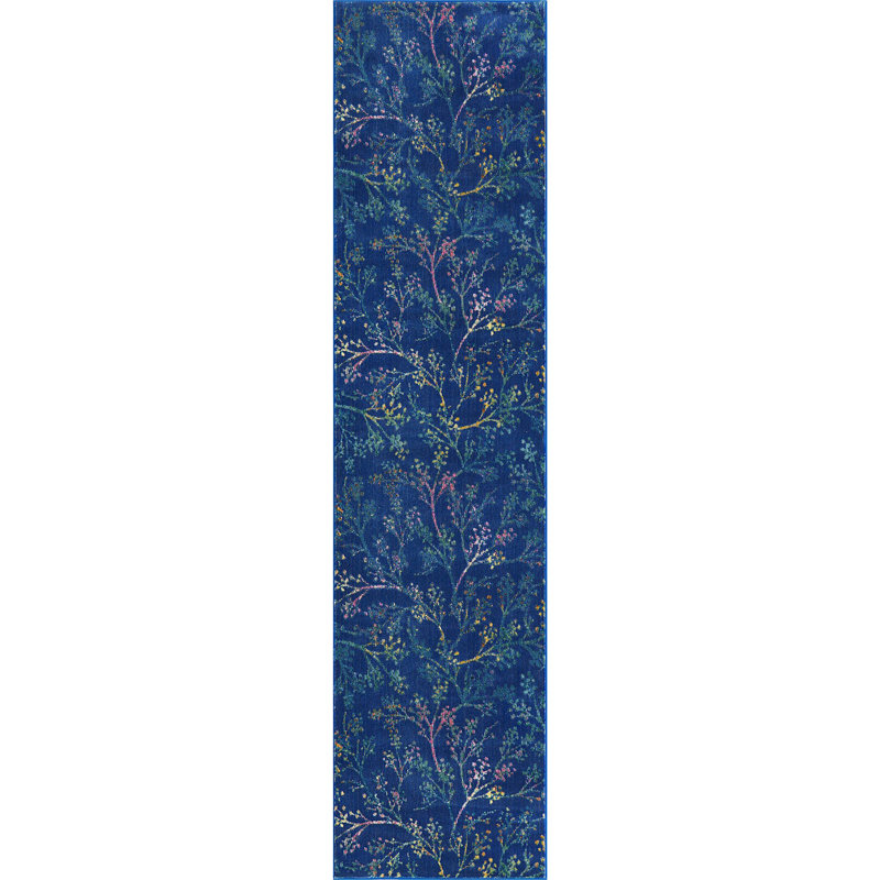 Tapis tressé Egge couleur ciel, Tapis de couloir 2 pi 2 po x 6 pi