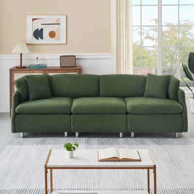 95.3"W Teddy Sofa with Pillows