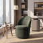 Fauteuil d'appoint rembourré pivotant avec dossier haut-1629528274