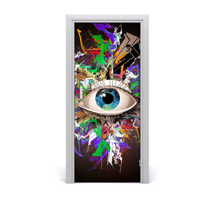 Abstraction Eye Door Decal