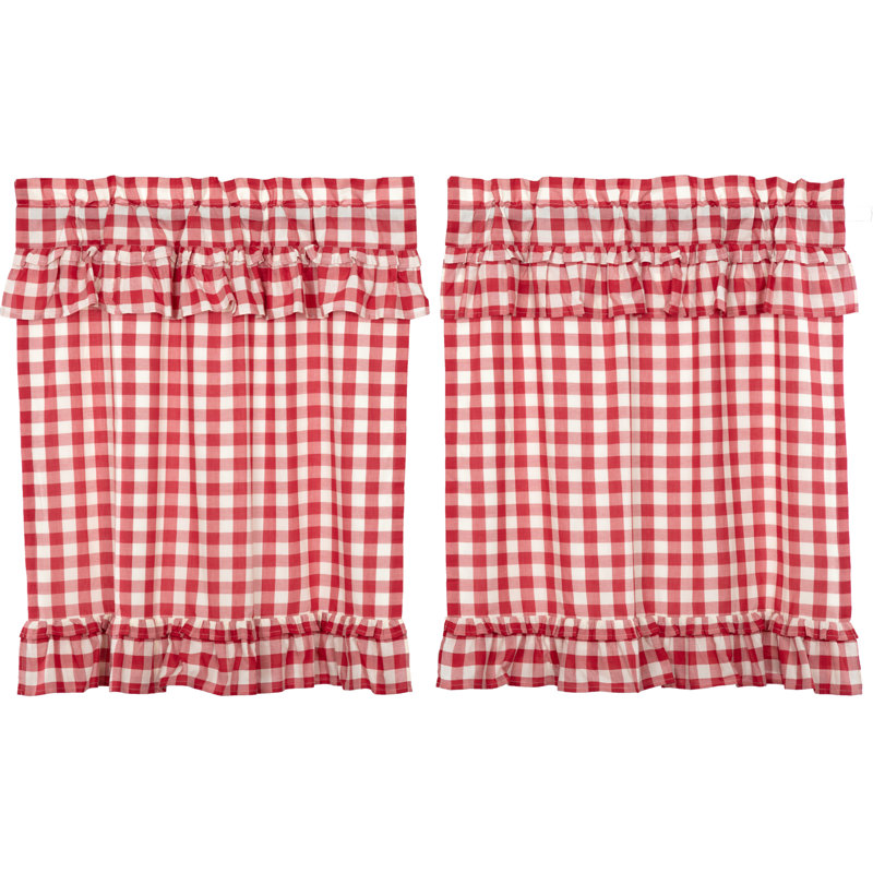 Rideau de café 36 po Annie, L 36 po x L 36 po, Rouge