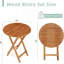 Ensemble de table, ensemble bistro 3 pièces en bois d'acacia, mobilier de patio pliant en bois pour terrasse de jardin et 2 chaises pliables, brun clair