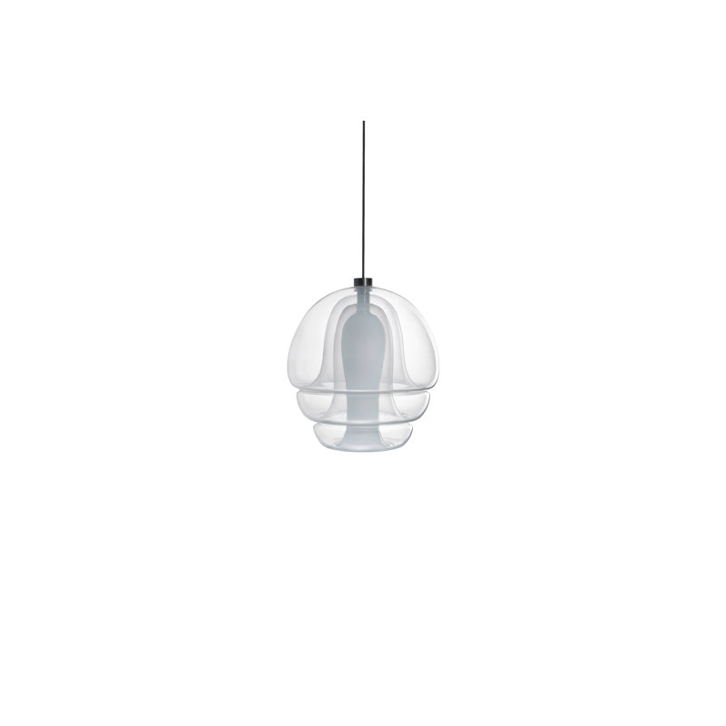 1 - Light LED Pendant, 13.78" H x 12.2" W x 12.2" D