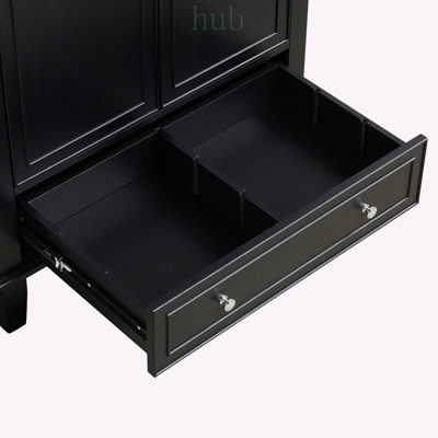Meuble-lavabo de 76 cm avec lavabo, armoire de rangement multifonctionnelle, bois massif et panneaux MDF, idéal pour les salles de bains modernes.