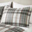 Édredon double / grand en microfibre, imprimé à carreaux, 2 taies décoratives et coussins, conception de literie moderne, taies décoratives, intérieur décoratif