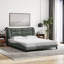 vidaXL Bed Frame without Mattress Hvar Dark Grey 137x190 cm Fabric-1024131097-1063841332