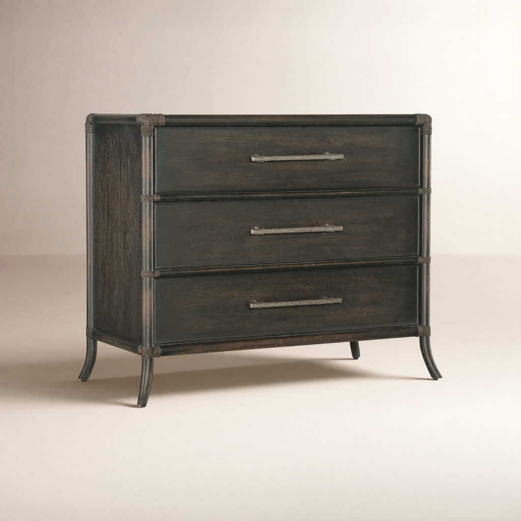 Retreat Rattan Nightstand, Black Sand