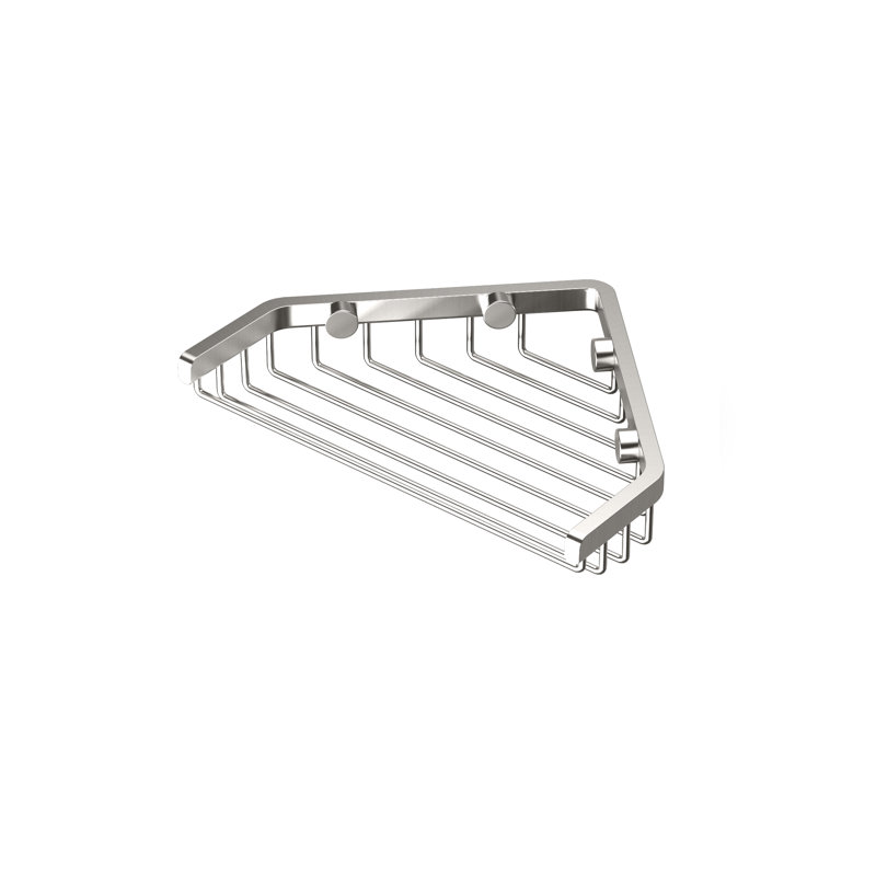 Panier de douche en acier inoxydable, l 7 po, Nickel satiné