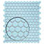 Carreau de mosaïque de plancher et de mur en porcelaine 9 3/4 po x 11 1/2 po Metro Penny-35927564