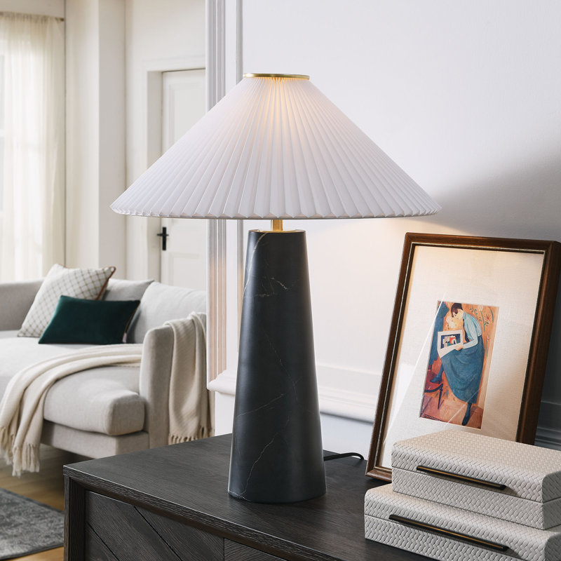 Nera Marble Table Lamp, Black
