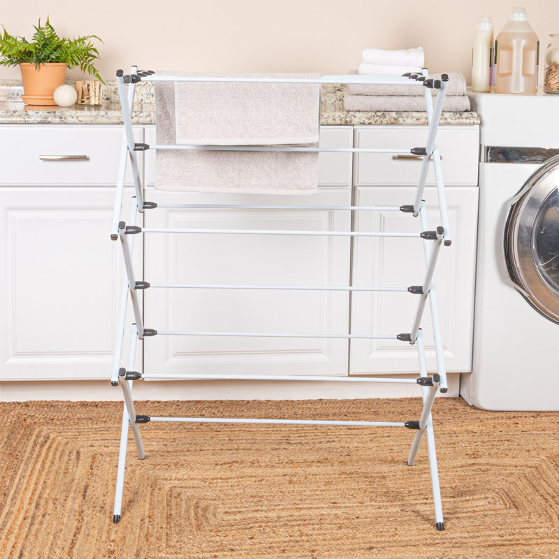 Séchoir à linge en métal pliable