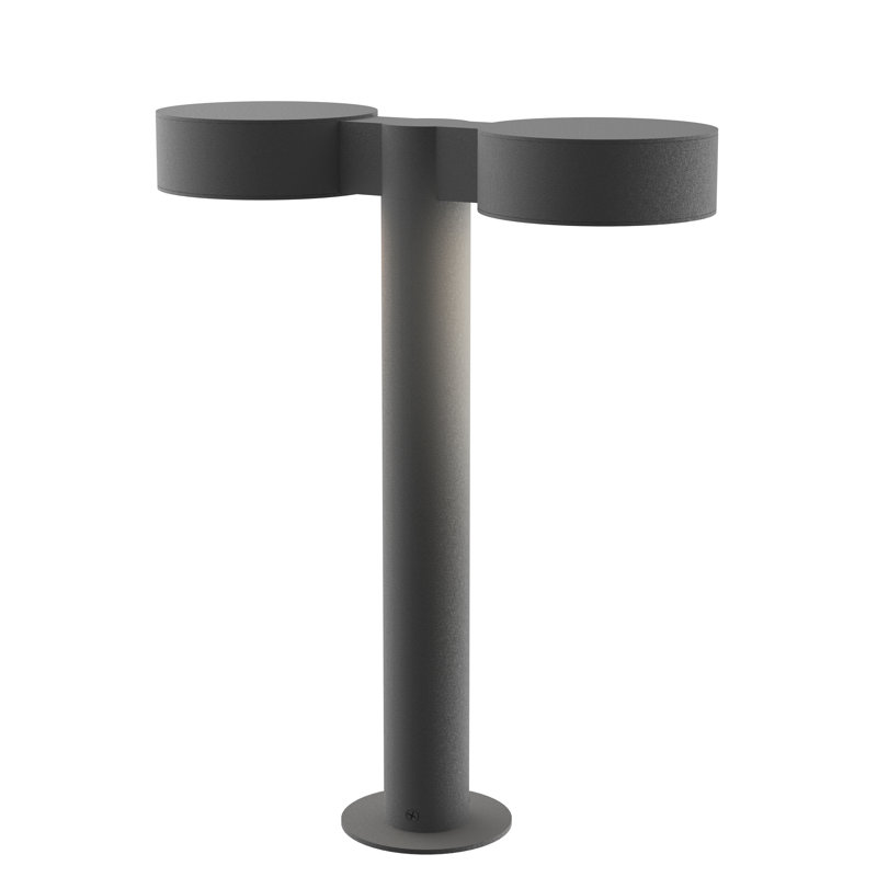Reals LED Bollard Light, Gray, 22" H x 5" W x 13.5" D