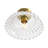  Moncia Modern 11.8" Fluted Antique Brass Glass Semi-Flush Mount Ceiling Lightfor Entryway Hallway-36170010
