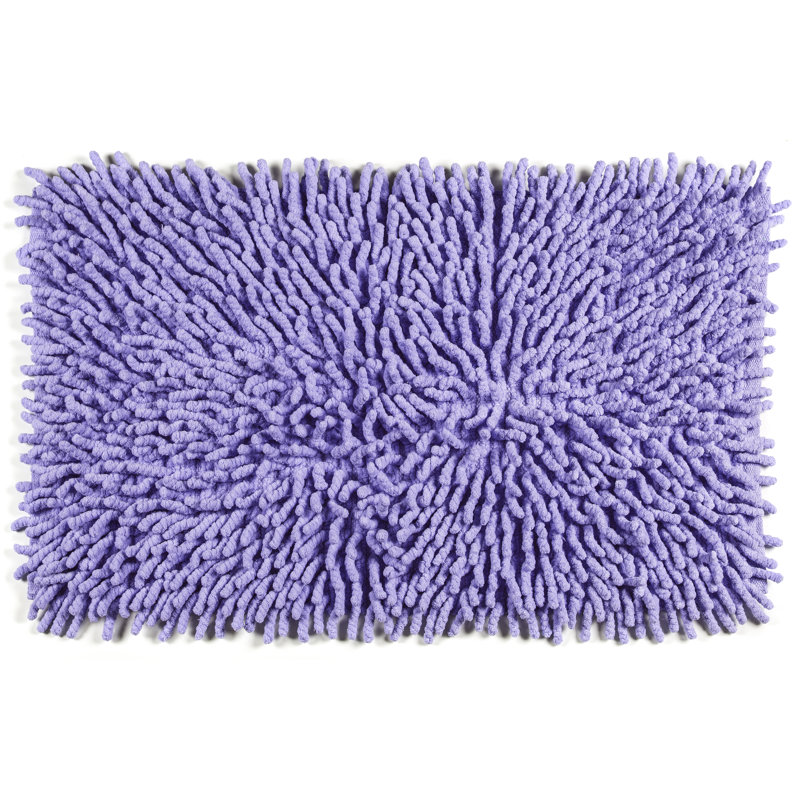 Dodsworth Cotton Non-Slip Bath Rug, Violet