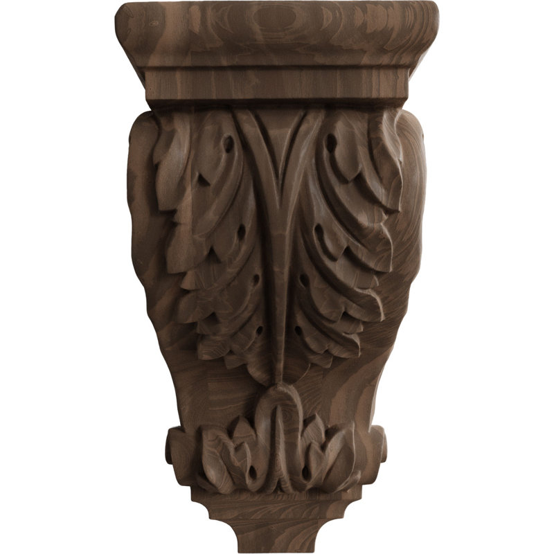 Corbeau Acanthus, Noyer, H 10 po x l 5 po x P 5 po