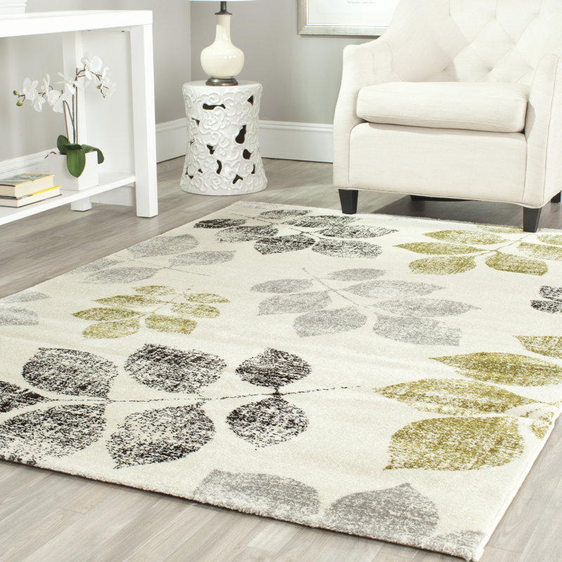 Shefford Floral Hand Woven Area Rug, Rectangle 160 x 231 cm