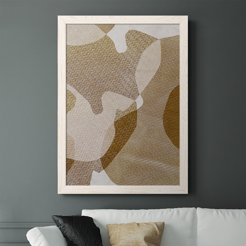 «Dreyten Texture Desert II», peinture sur toile encadrée, Toile avec cadre blanc, H 37,5 po x l 27,5 po x P 1 po