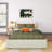 Solid Wood Upholstered Bed with Rectangular Headboard with 2 Drawer Side Storage-1451155003-1451155005