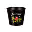 Jardinière noire galvanisée, ensemble de 2 emboîtables "Be Merry"