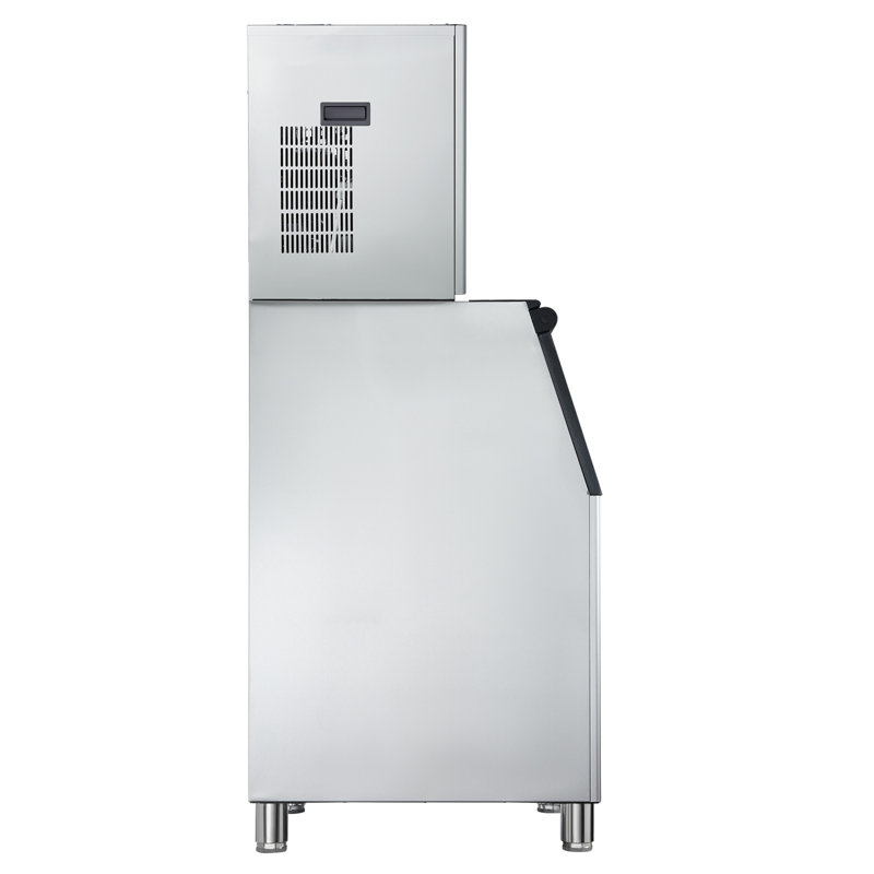 Machine à glaçons commerciale, machine à glaçons 400LBS / 24H avec bac de rangement en acier inoxydable 300LBS, machine à glaçons auto-nettoyante avec écran tactile pour bar, café, restaurant