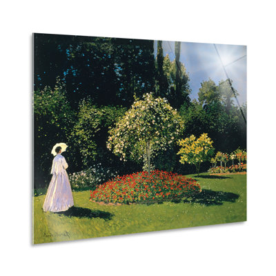 Woman And Garden by Claude Monet - No Frame Painting