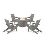 POLYWOOD by AllModern Foldable Outdoor Adirondack Chair With Table