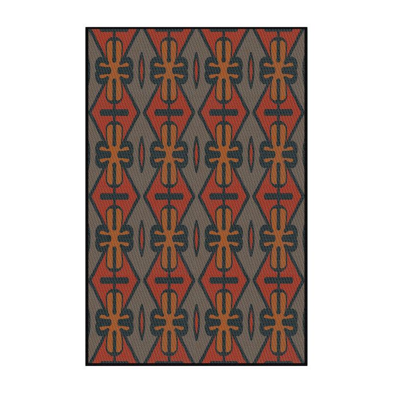 Geometric Indoor Rug, Rectangle 5' x 7'
