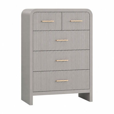 Commode 6 tiroirs cannelée Ebern Designs