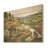 Green Wondering Pastoral Harmony - Mountains River Wood Panel Wall Art On Natural Pine Wood-1196460480