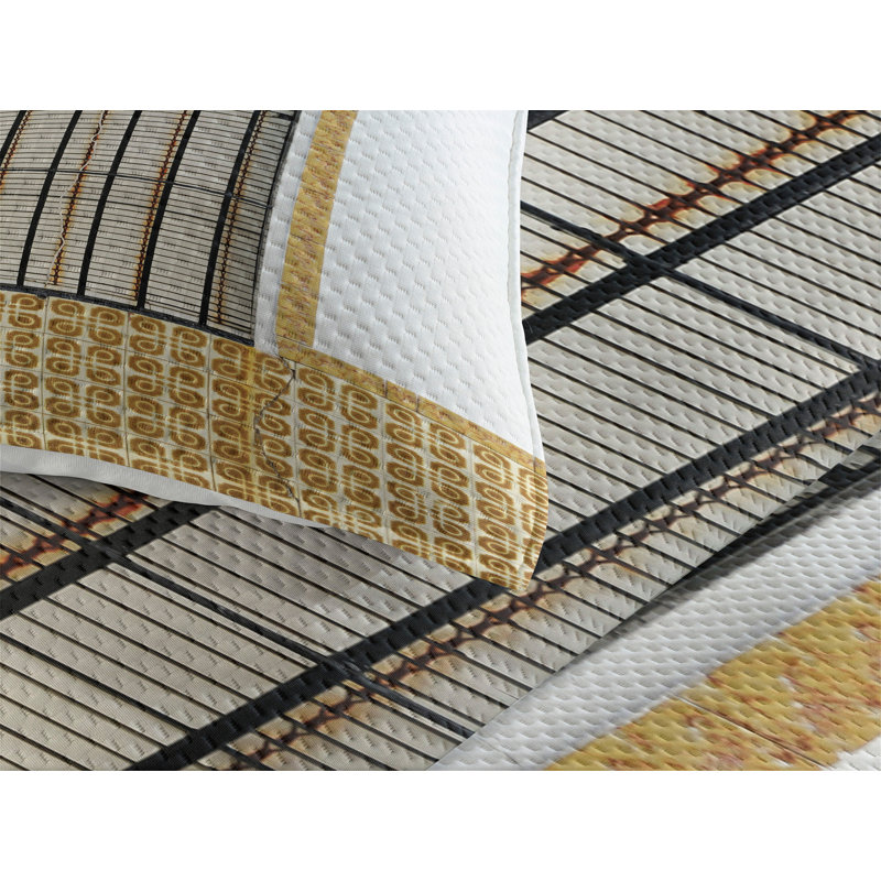 Modern & Contemporary Coverlet, Queen Bedspread + 2 Shams