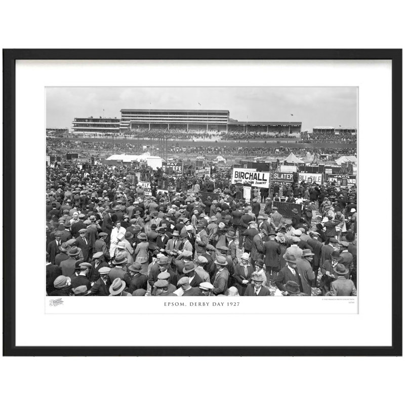Epsom, Derby Day 1927 by Francis Frith - Single Picture Frame Print, 45cm H x 60cm W x 2.3cm D