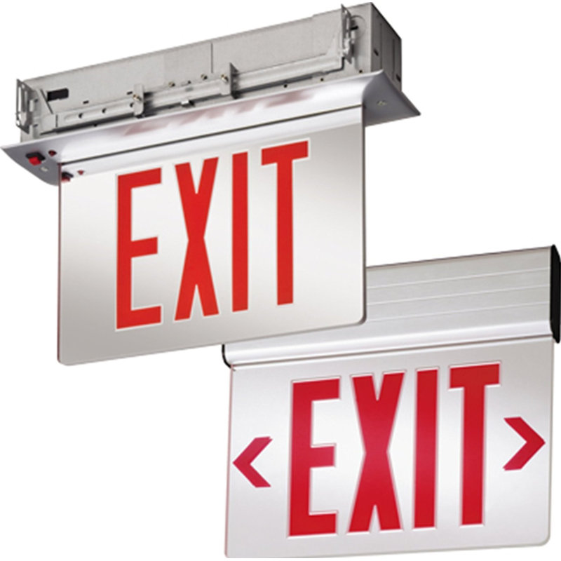 Lithonia Lighting Aluminum Edge Lit LED Exit Sign, Red