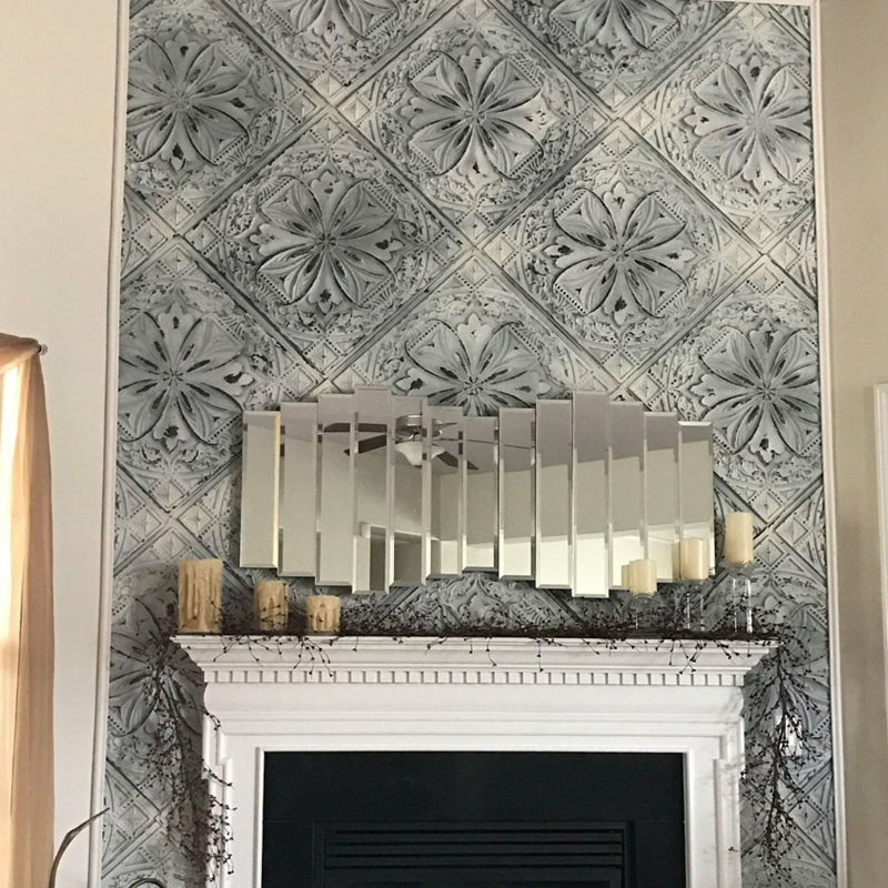 Milan 2' x 2' Old Black White PVC Ceiling Tile Set