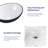 Eclisse 16" L x 13" W White/Matte Black Vitreous China Oval Vessel Bathroom Sink-115234768