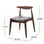 Ensemble de 2 chaises de salle à manger en bois d'hévéa avec dossier ergonomique et coussins de confort pour les intérieurs modernes et classiques-1071917112-1071917113