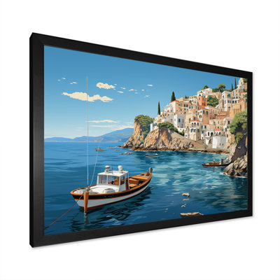 Capri, Italie, bleu, village méditerranéen III - paysage, Italie, décoration murale