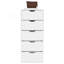 Commode Kamran, cinq tiroirs Narrows, finition blanche-1561948820