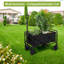Folding Wagon on Wheels Festival Trolley Cart with Adjustable Handle, 330lbs Load