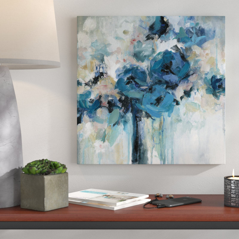 «Midnight Splash», reproduction de peinture acrylique, H 18 po x l 18 po x P 1 po, Toile tendue