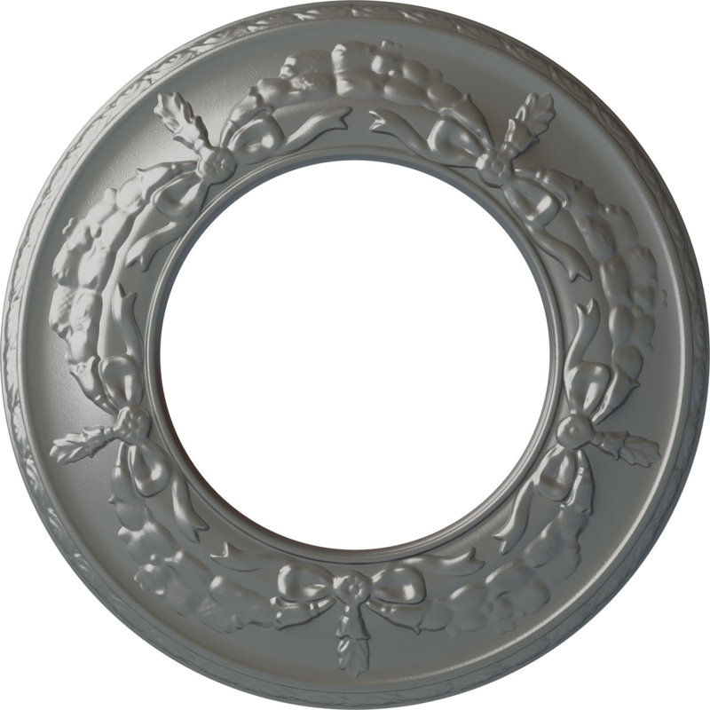 Médaillon de plafond Endurathane Artis, DE 15 3/4 po x P 1 3/8 po (convient aux auvents jusqu'à 6 7/8 po), finition brique réfractaire peinte à la main