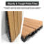 Wood Plastic Composite Deck Tiles Set Of 20Pcs, DIY Interlocking Decking Tiles, Floor Tile, Durable, Maintenance, Waterproof, Indoor Outdoor, 12X12in-113943775