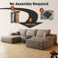 Canapé modulaire 107 po avec 1 repose-pieds Cloud, rembourrés-715005513-715005514-715005510